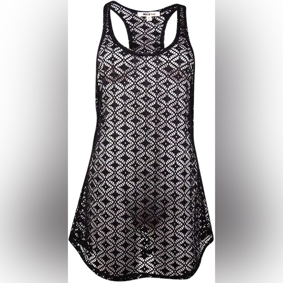 Miken Other - Miken Crochet Racerback Cover-Up NWOT